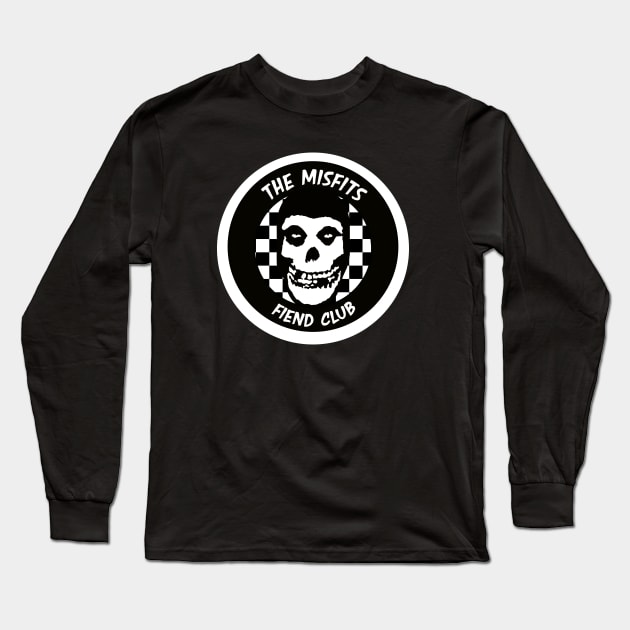 Punk Rock Band Skull Long Sleeve T-Shirt by kaizokuGhost